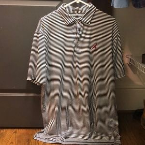 Peter Millar Polo. Alabama logo. Black & White